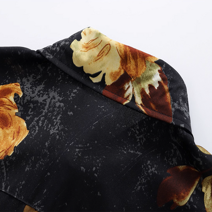 ボックスシルエット花柄シャツ《Z00919》