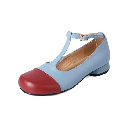 【4color】メリージェーンバイカラーレザーシューズ Z00236