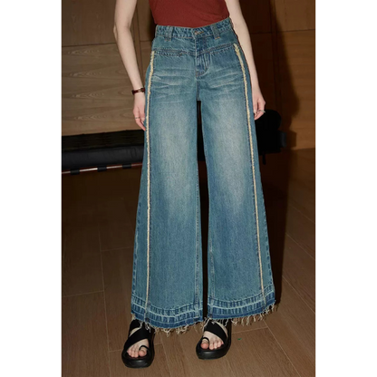 ハイウエストダメージデニムパンツ Z00231