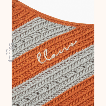 【2color】ホルターネックストライプニットトップ　Z00388