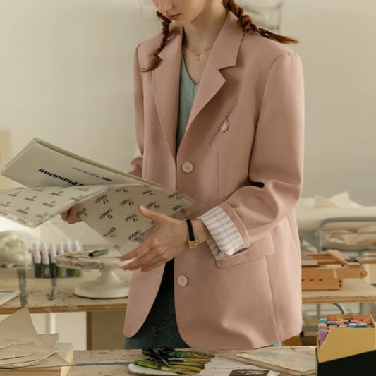 【2color】シングルブレストテーラードジャケット《Z00851》