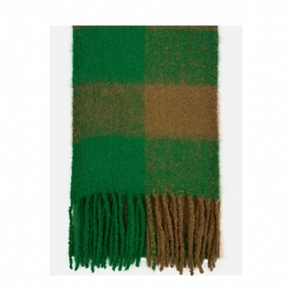 【3color】チェックパターンスーパーロングスカーフ X-453