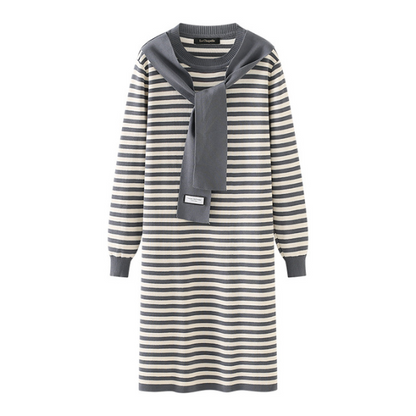 【２color】サイドスリットケープタイワンピース　AU-166