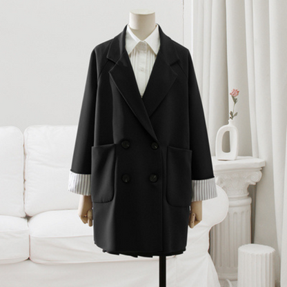 【3color】ストライプカフスのオーバーサイズジャケット X-331