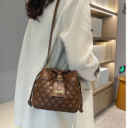 【2pattern】【3color】ショルダー　バケットバッグ X-410