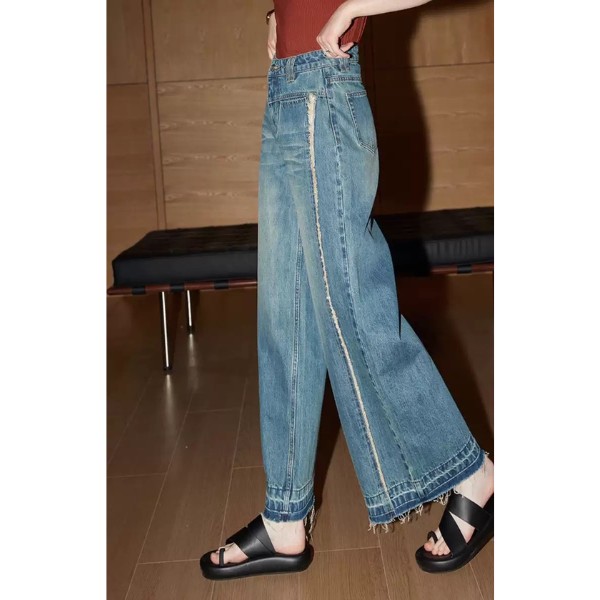 ハイウエストダメージデニムパンツ Z00231