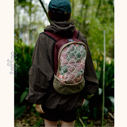 花柄幾何学模様パイピングバックパック《Z00956》