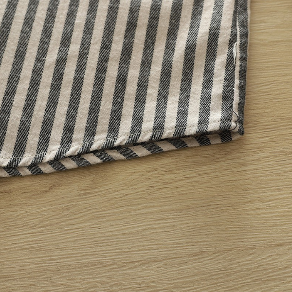 【4color】胸ポケット付きストライプ柄ボタンダウンシャツ　《Z00727》