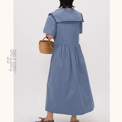 スクエアカラーオーバーサイズマキシワンピース《Z00940》