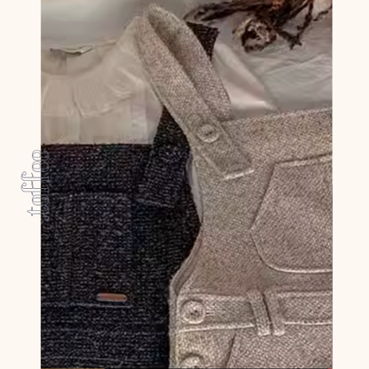 【2color】スクエアネックサスペンダーワンピース《Z00855》