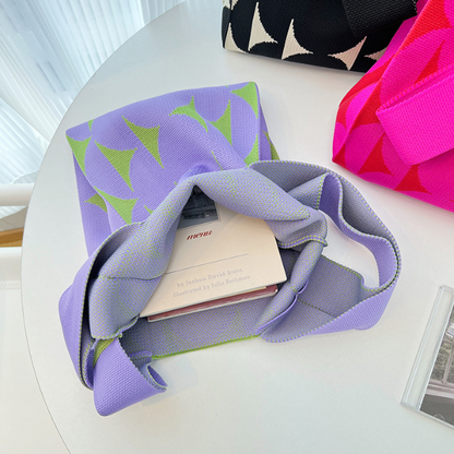 【4color】ビッグドットニットバッグX-491