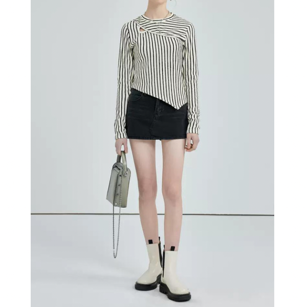 イレヘムストライプトップス w-141