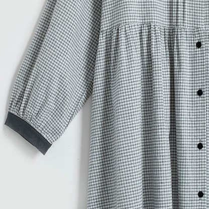 【2color】ギンガムチェックシャツワンピース　Z00584