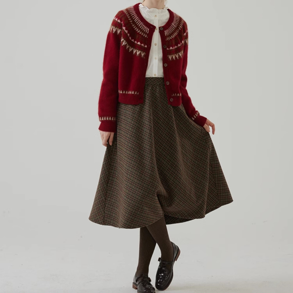 チェックサスペンダースカート Z00151