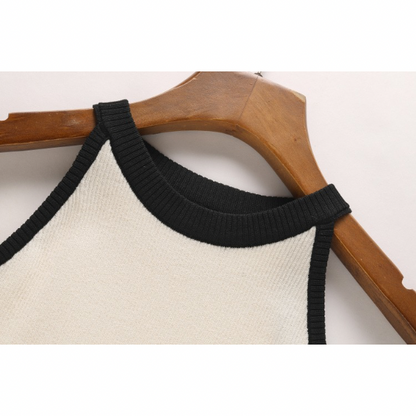 【5color】 ホルターネックニットトップ Z00206