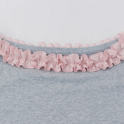 【2color】フリル襟のオフショルダートップ《Z01072》