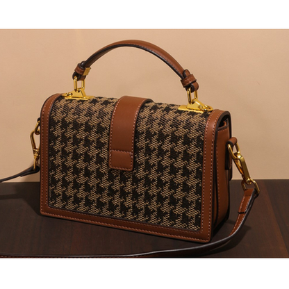 千鳥格子チェーンショルダーバッグ　AU-169