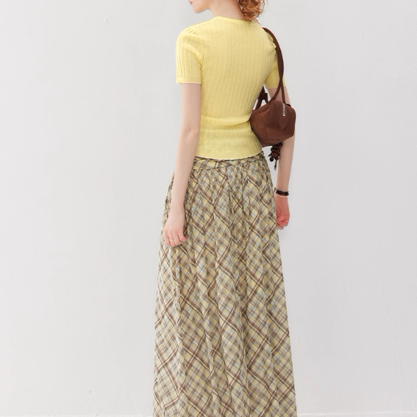 【2color】カットアウトスリムニットトップ《Z01009》