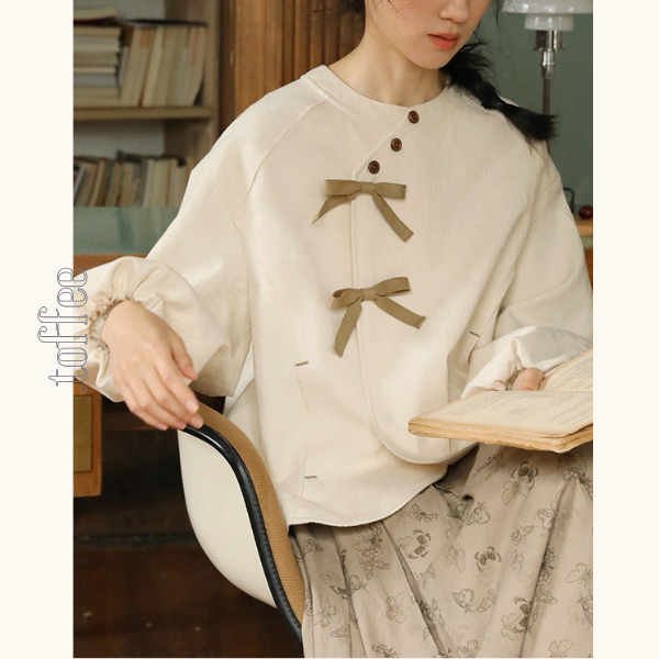 小さなリボンの詩的トップス《Z01139》