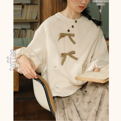 小さなリボンの詩的トップス《Z01139》