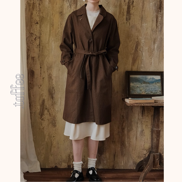 前合わせデザインのブラウンジャケット《Z01086》