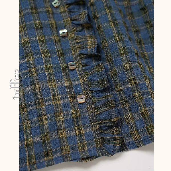 【3color】フリル×キャンディ袖のクラシックシャツ《Z01361》