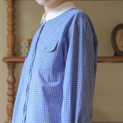 ドールカラータータンチェックシャツ《Z00907》