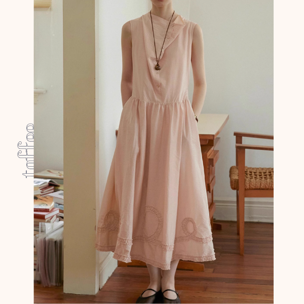 アシンメントリックノースリーブワンピース《Z01020》