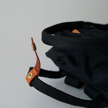 【2color】バイカラーレザーキャンバスバック　Z00389