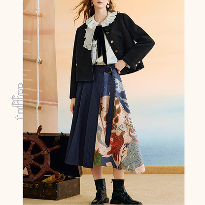 黒リボンと夢の風景ブラウス《Z01131》