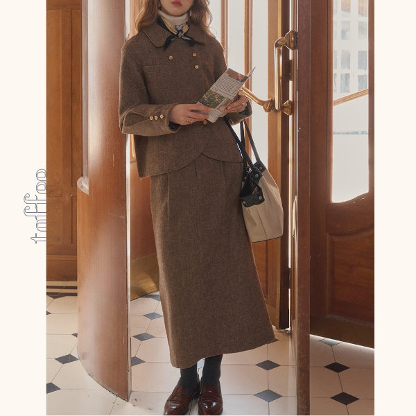 秋灯の街とクラシックツイードセット《Z01166》