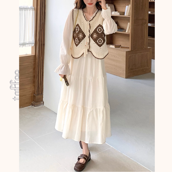 午後の陽だまりとレースの装いセットアップ《Z01150》