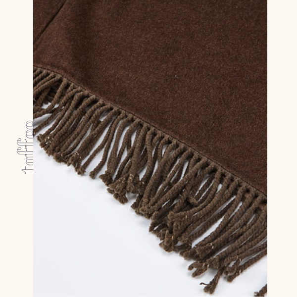 ひまわり刺繍のアートケープコート《Z01128》