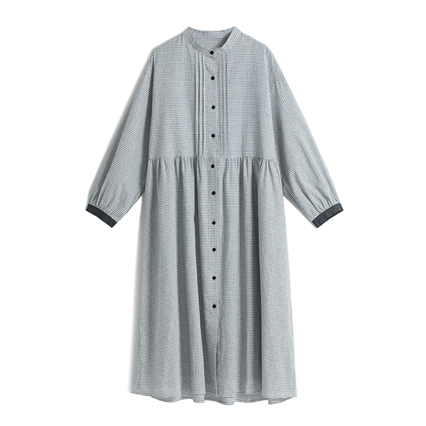 【2color】ギンガムチェックシャツワンピース　Z00584