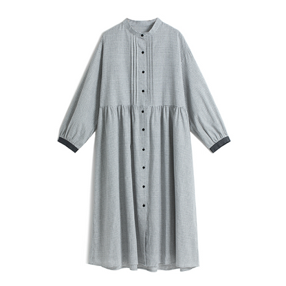 【2color】ギンガムチェックシャツワンピース　Z00584