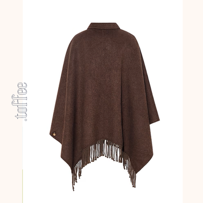 ひまわり刺繍のアートケープコート《Z01128》