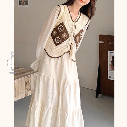 午後の陽だまりとレースの装いセットアップ《Z01150》