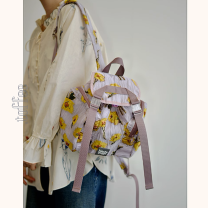 フラワーモチーフダブルジップ リュックサック《Z00937》