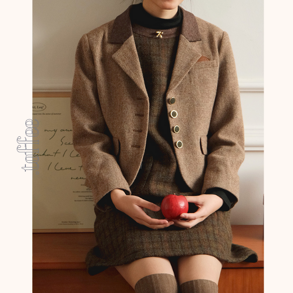 【set】星空リボンモチーフゴールドイヤーアクセサリー＆ブローチ　《Z00710》