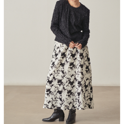 【2color】 レースフリンジ スリムフィットトップス X-433