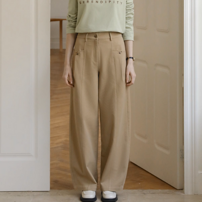 【3color】ハイウエストワイドシミターパンツ Z00890