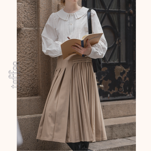 【2color】海辺の記憶を抱く二重襟ブラウス《Z01171》