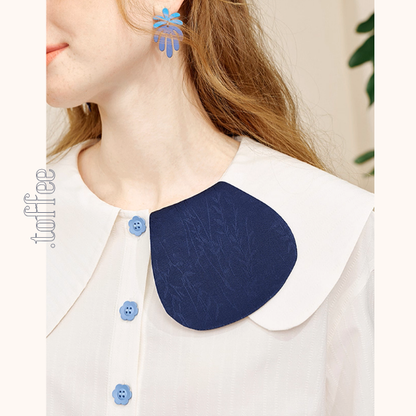 線画とレースが奏でる詩のシャツ《Z01138》