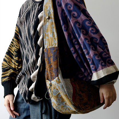 サイドチェックマルチカラーショルダーバッグ　Z00489