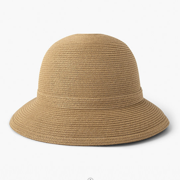ブラックリボン付きストローハット Z00202