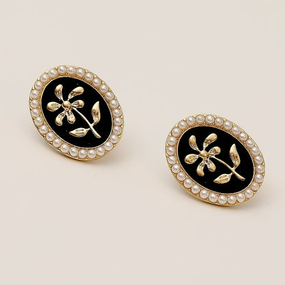 レトロフラワーピアス　　su0018