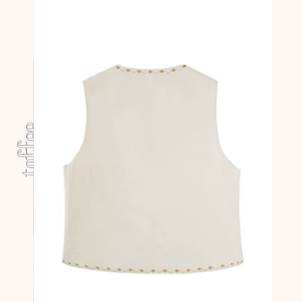 ハイビスカス刺繍ベスト＆ショートパンツセットアップ《Z01008》