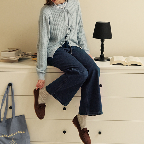 パッチポケットフレアデニム X-323