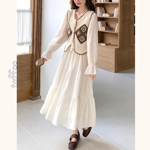 午後の陽だまりとレースの装いセットアップ《Z01150》