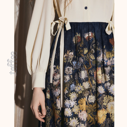 秋の庭に咲く詩・アートスカート《Z01148》